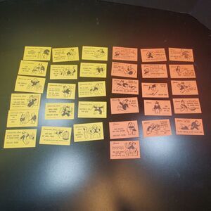 Vtg 1936 Monopoly 16 Chance 16 Community Chest Replacement Game Cards Complete